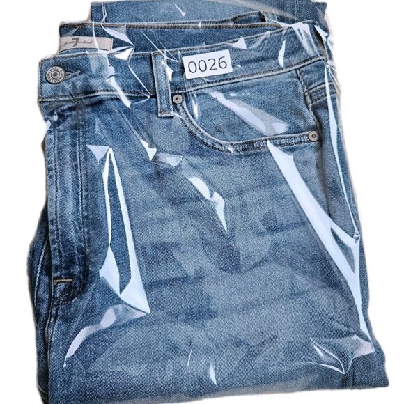 7 for All Mankind Women's Blue Gwenevere Medium Wash Stretch Denim Jeans 34x27 - Picture 11 of 11